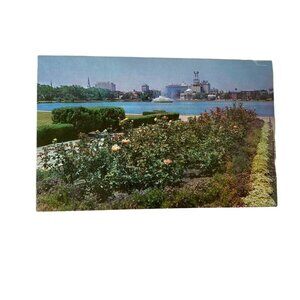 Vintage Postcard  Rose Garden Lake Eola Orlando Central Florida Distributors U I